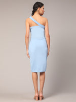 Load image into Gallery viewer, Women Bodycon Light Blue Dress
