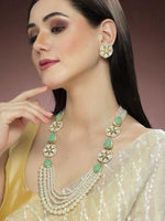 Load image into Gallery viewer, Kundan Pearl Necklace Set for Women
