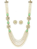 Load image into Gallery viewer, Kundan Pearl Necklace Set for Women
