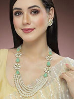 Load image into Gallery viewer, Kundan Pearl Necklace Set for Women
