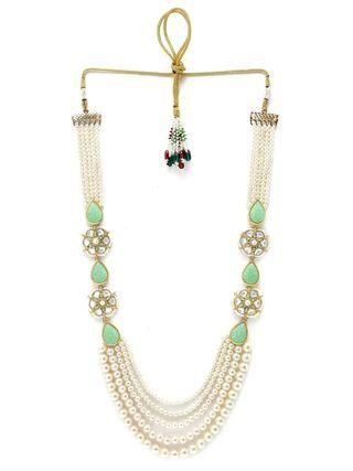 Kundan Pearl Necklace Set for Women