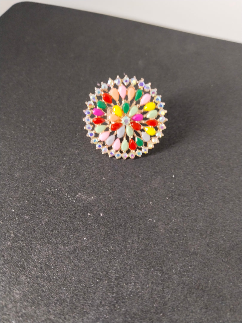 Round multicolor ring-Adjustable