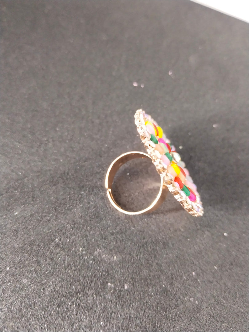 Round multicolor ring-Adjustable