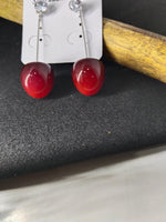 Load image into Gallery viewer, Versatile Red Drop Earrings - Multi-Purpose Dangle Style with Crystal Accent
