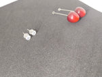 Load image into Gallery viewer, Versatile Red Drop Earrings - Multi-Purpose Dangle Style with Crystal Accent
